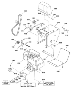 Engine And Frame Group Diagram and Parts List for 1694875  Briggs and Stratton Miscellaneous